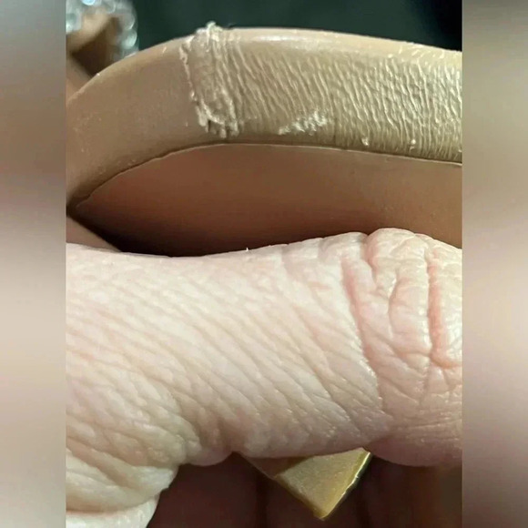 NWT Zara Rhinestone Strap Heeled Leather Sandals size 37 6.5 US - Picture 13 of 14